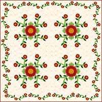 rose quilt applique