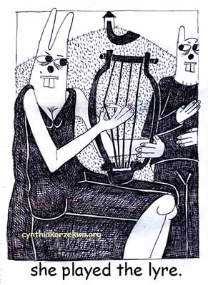 she played the lyre