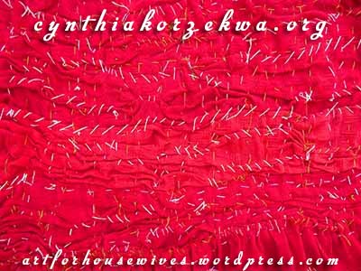 Muy Marcottage Rouge stitching by Cynthia Korzekwa