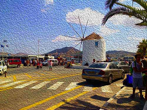 windmill, Paros,port