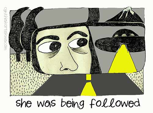 She Was Being Followed