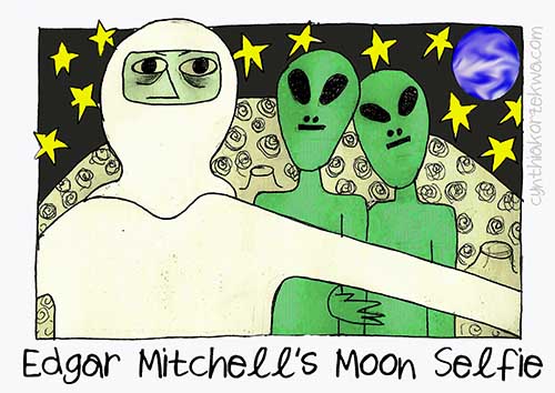Edgar Mitchell Moon Selfie