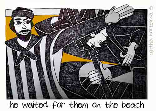 He Waited For The On The Beach