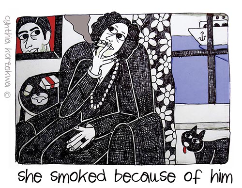 Claudia Muzio Smokes