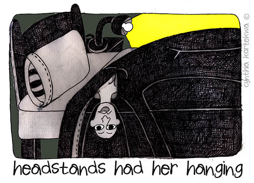 She Hung Over her Bed