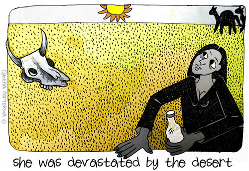 she was devastated by the desert