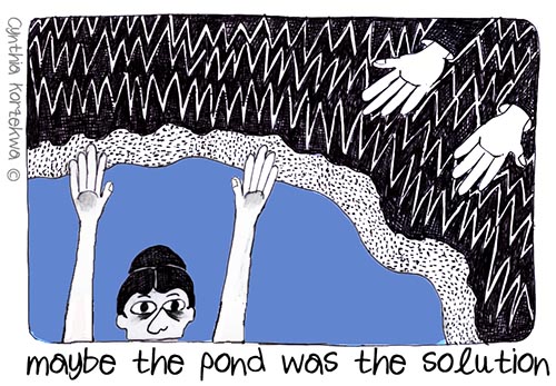 maybe the pond was a solution