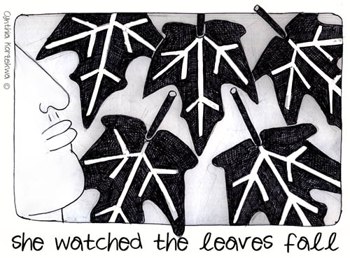 she watched the leaves fall