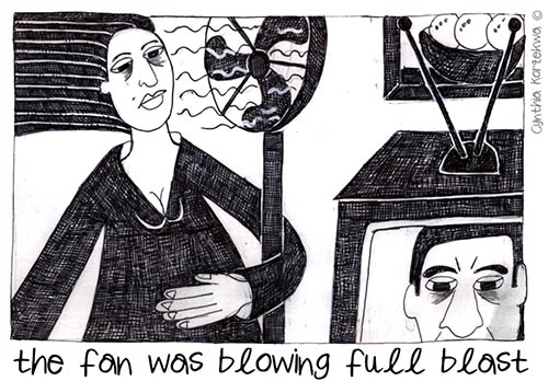 the fan was blowing full blast