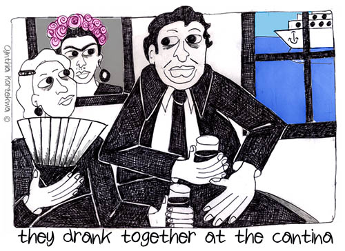 they drank together at the cantina