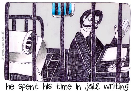 he spent his time in jail writing