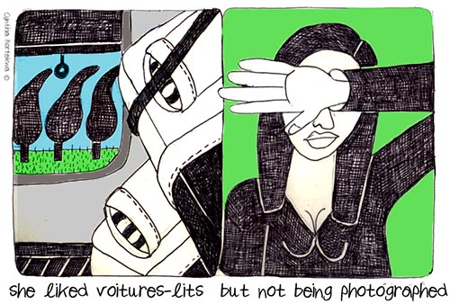 she liked voitures-lits but not being photographed