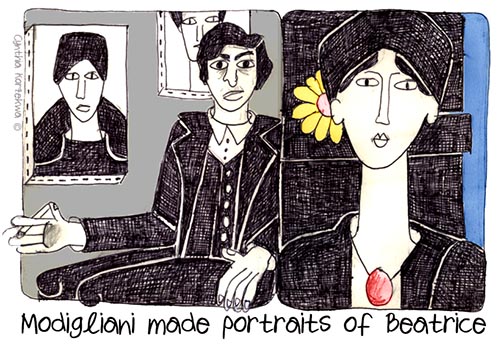 Modigliani made portraits of Beatrice
