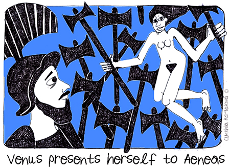 Venus presents herself to Aeneas