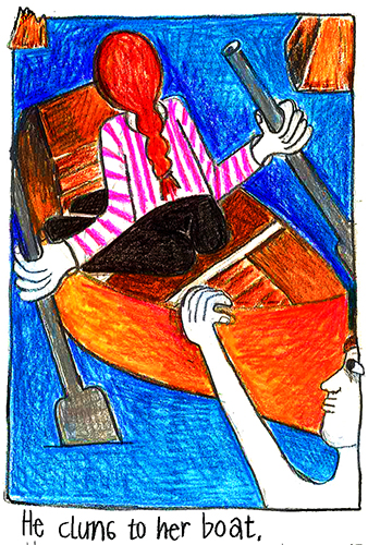 He Clung to her Boat