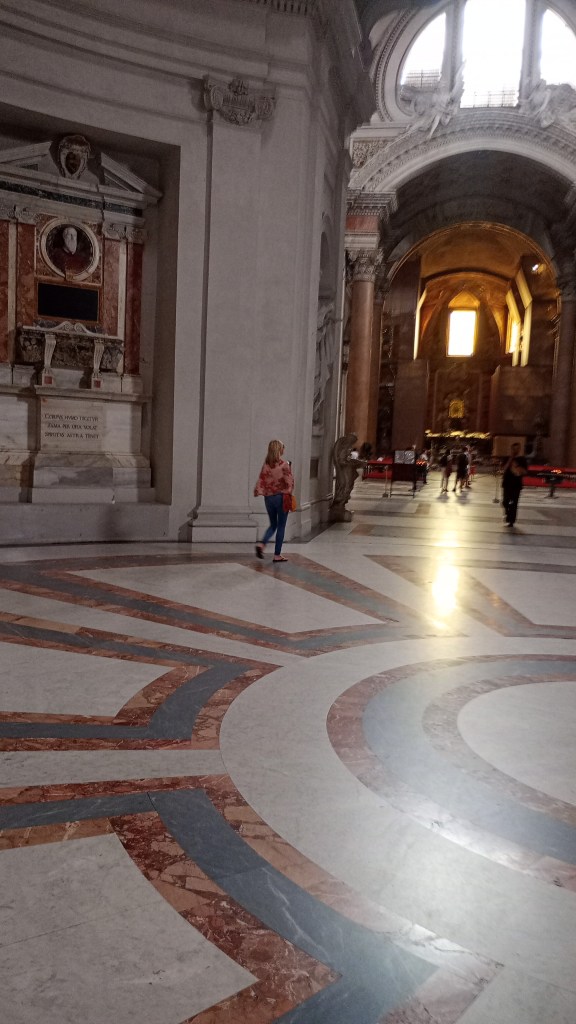 The interior of the Basilica of the Angels and Martyrs in Rome.
