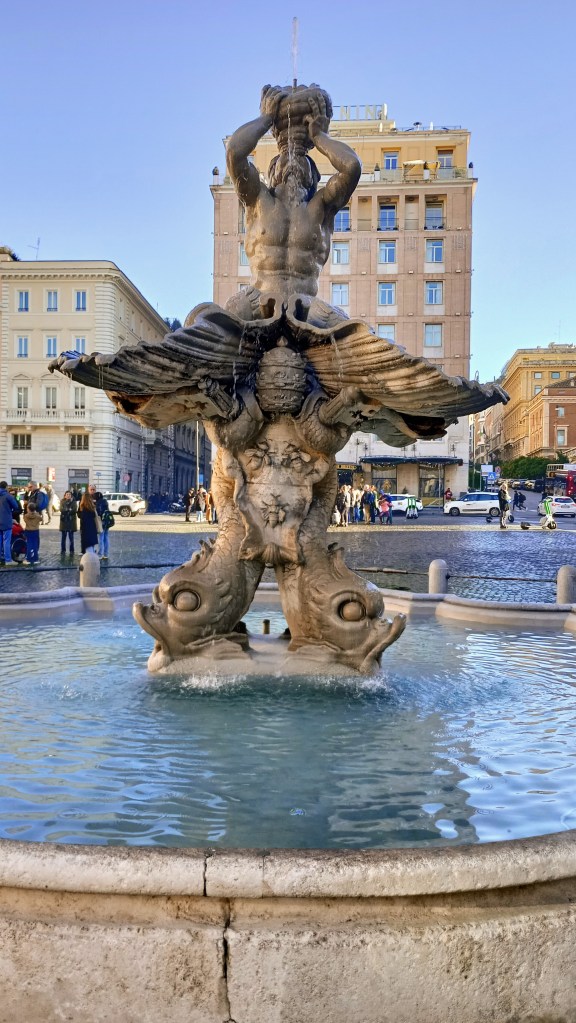 photo of the Triton Fountain in Rome