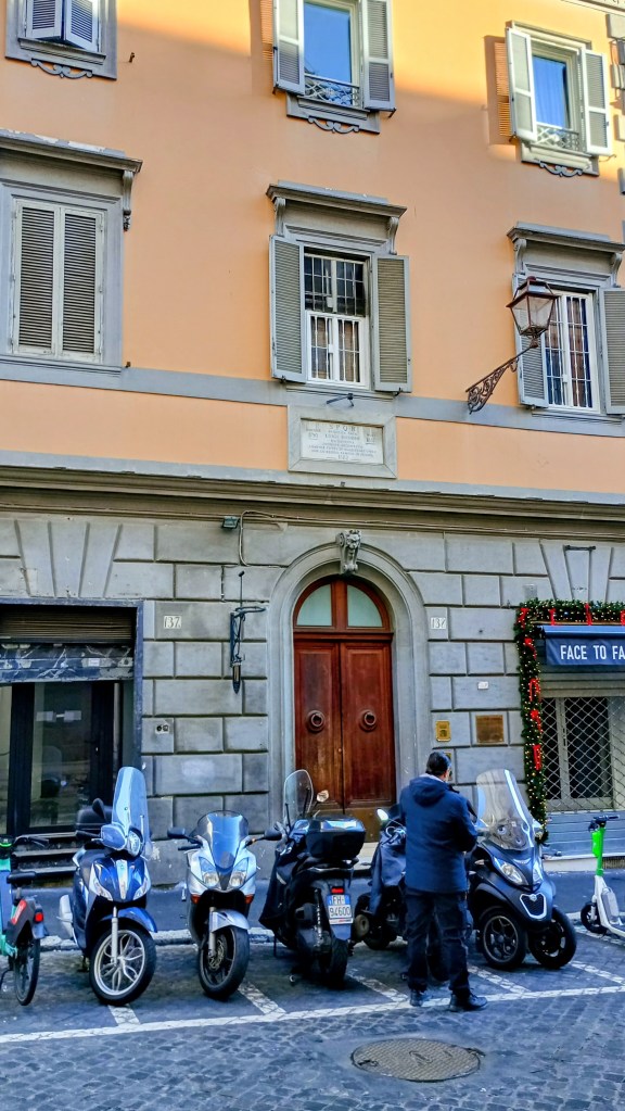 facade of building on via sistina, rome