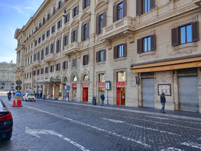 Photograph taken in Rome near Piazza della Repubblica 