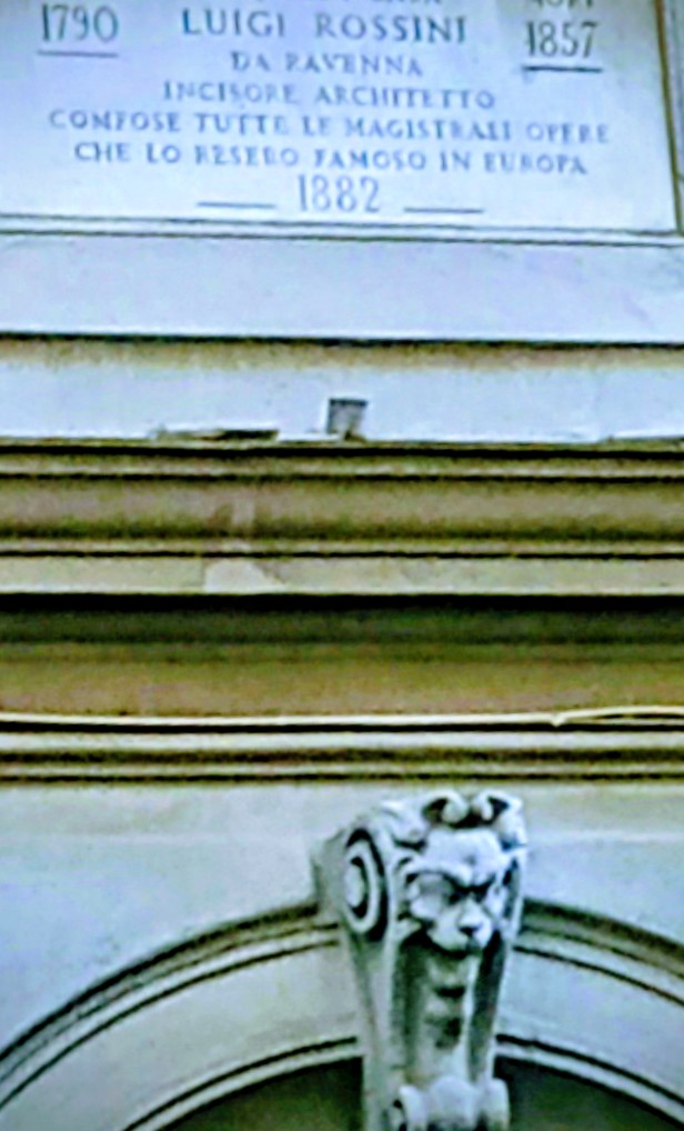 foto of commemorative plaque for Luigi Rossini