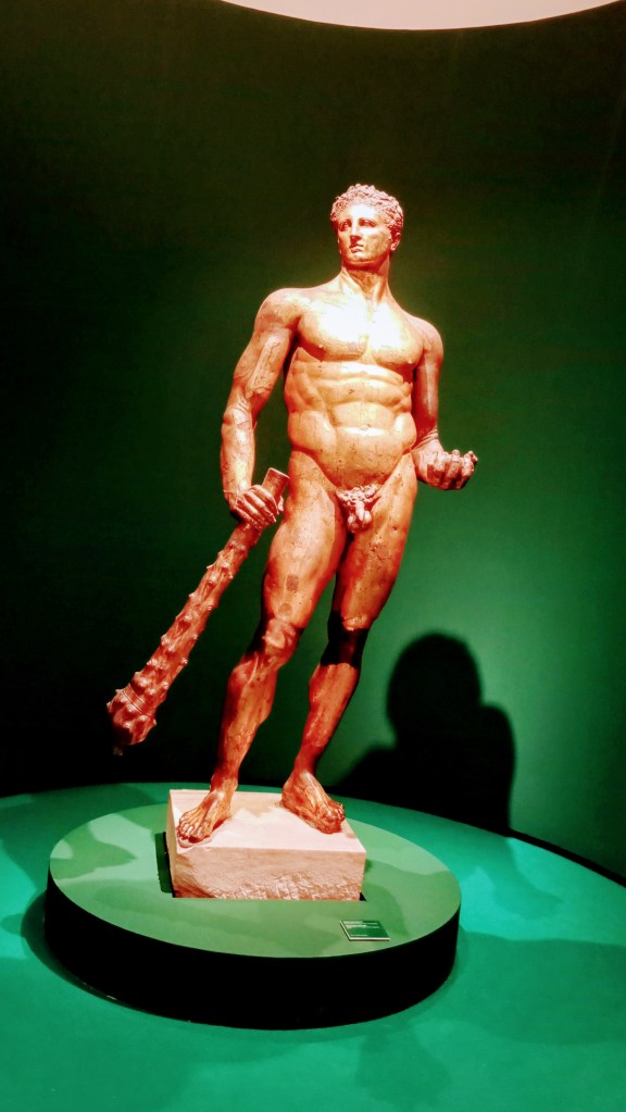 statue of Hercules with a club