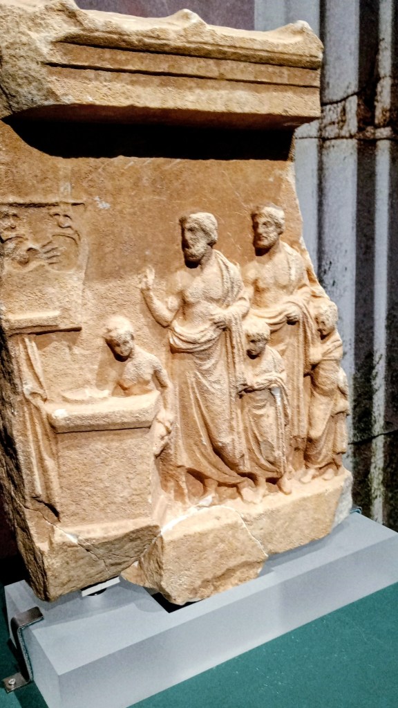 marble funerary stele