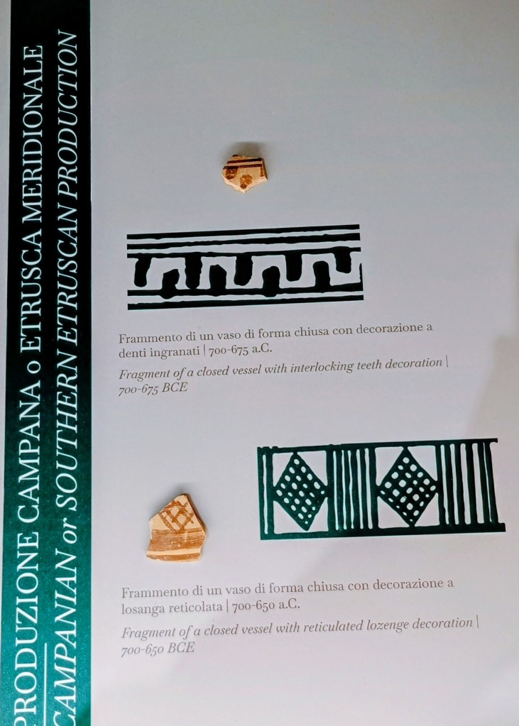 pottery drawing with pottery piece