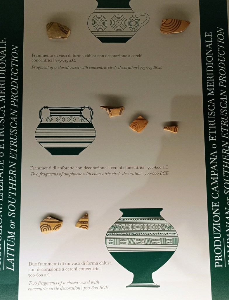 pottery drawing with pottery piece