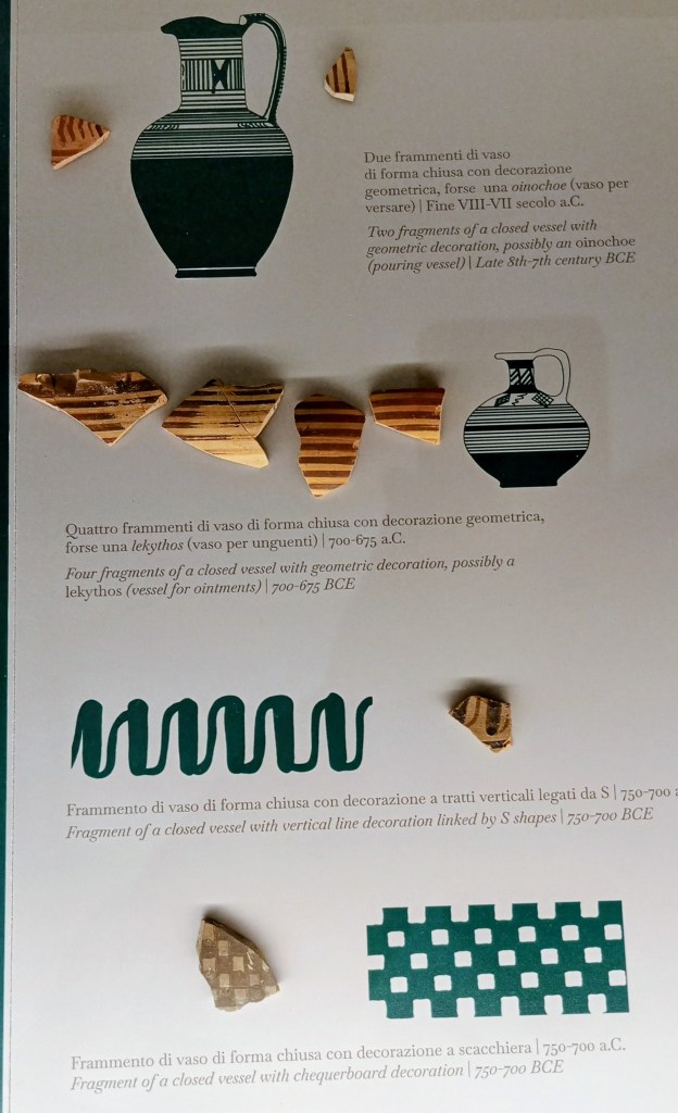 pottery drawing with pottery piece