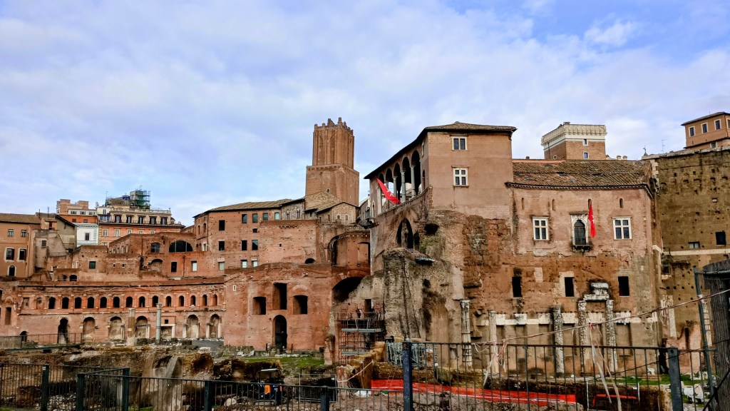 a view of the fori imperiali