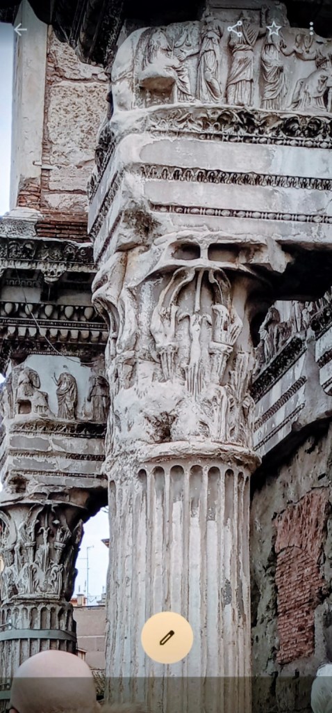 deteriorating columns at the foro imperiali