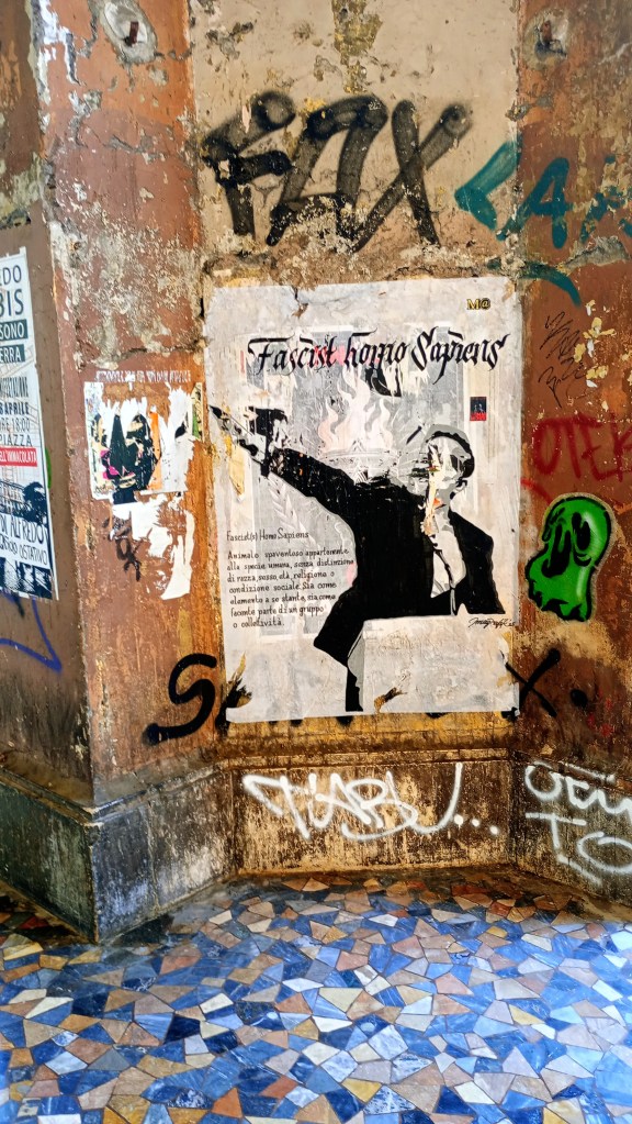 photo of Piazza Vittorio, anti fascist poster