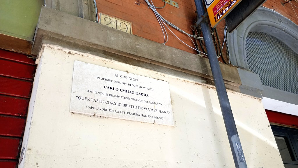 plaque at via merulana 219